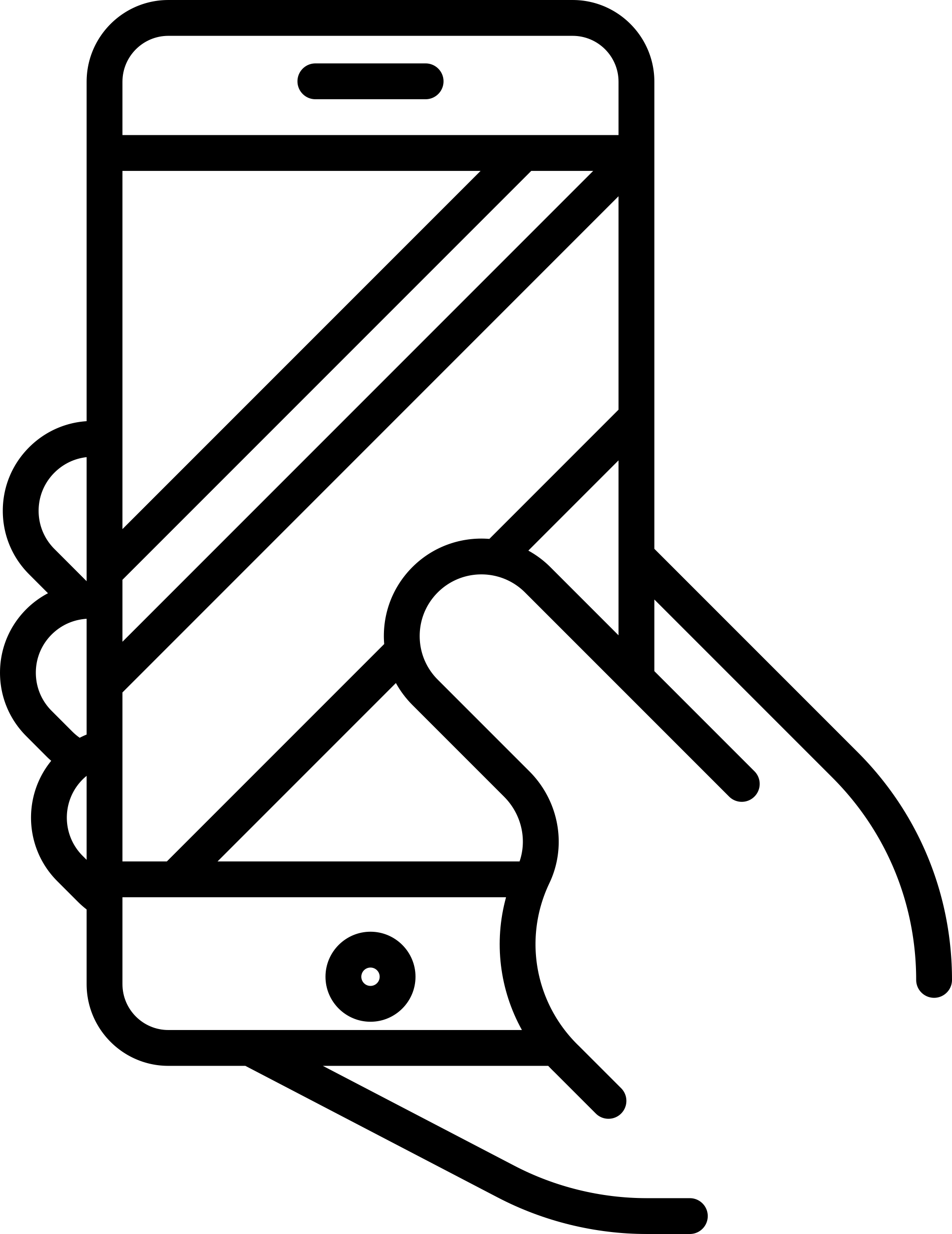 Hand And Phone Outline Svg File Free Vectors